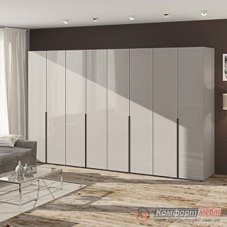 Шкаф распашной прямой KomfortMebli Flex 2,8 м 7 дверный Кашемир