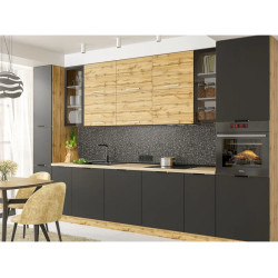 Модульная кухня прямая FLAT Черный BL VIP-master