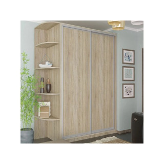 Шкаф-купе прямой 1200*2400*450 мм Стандарт двухдверный VIP-master Дуб сонома светлый