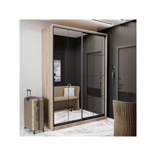 Шкаф-купе прямой 1400*2400*600 мм Loft  трехдверный VIP-master Дуб сонома светлый